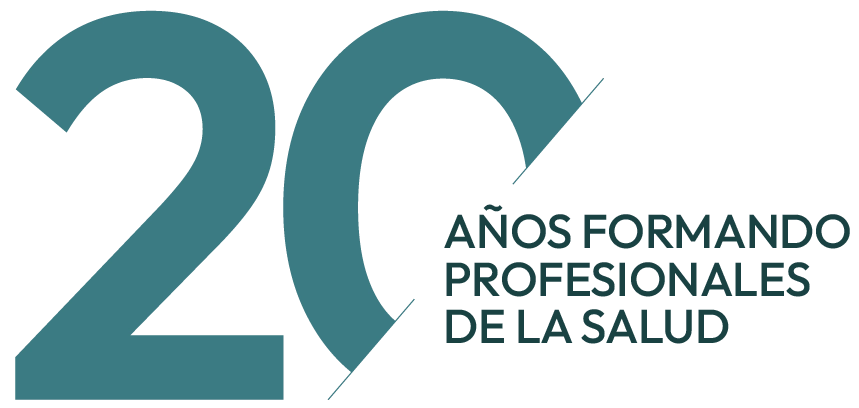 Logotipo conmemorativo de los 20 años del Máster Enfermo Crítico y Emergencias