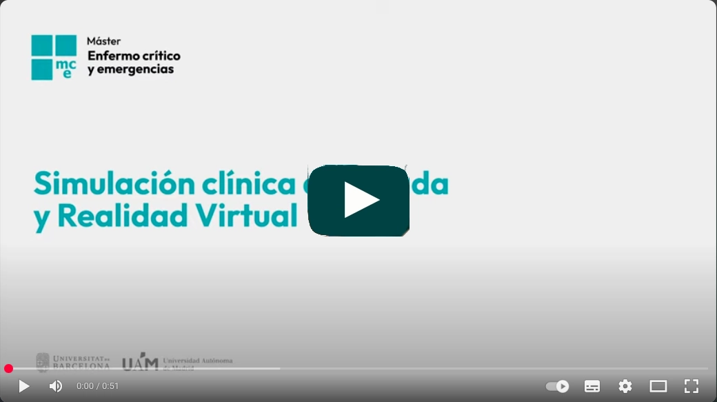 Vídeo de Youtube del máster en Enfermo Crítico y Emergencias